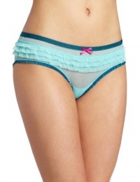 Calvin Klein Women's Ruffle My Feathers Hipster, Water's Edge, Large Calvin Klein Women's Ruffle My Feathers Hipster, Water's Edge, Large