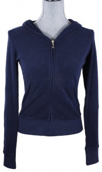 Juicy Couture Solid Terry Zip Hoodie Regal Blue Sweatshirt Juicy Couture Solid Terry Zip Hoodie Regal Blue Sweatshirt