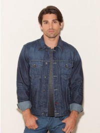 GUESS Denim Jacket in Dark Used Wash GUESS Denim Jacket in Dark Used Wash
