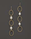 Freshwater pearls add rich luster to links of 14K yellow gold. By Nancy B.