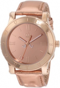 Juicy Couture Women's 1900837 HRH Rose Gold Mirror-Metallic Leather Strap Watch Juicy Couture Women's 1900837 HRH Rose Gold Mirror-Metallic Leather Strap Watch