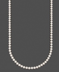 Indulge yourself with a little bit of luxury. Necklace features AA Akoya cultured freshwater pearls (7-7-1/2 mm) set in 14k gold. Approximate length: 36 inches. Indulge yourself with a little bit of luxury. Necklace features AA Akoya cultured freshwater pearls (7-7-1/2 mm) set in 14k gold. Approximate length: 36 inches.