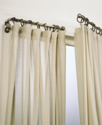 Let the sun shine in, or even bask in the shade with the Ball Swing curtain rod. This horizontal rod swings open and closed, putting you in control of room brightness. Let the sun shine in, or even bask in the shade with the Ball Swing curtain rod. This horizontal rod swings open and closed, putting you in control of room brightness.