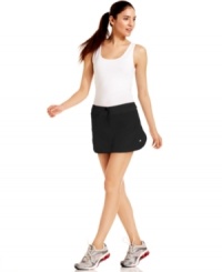 Looking cute for your workout is no sweat with Ideology's running skirt! The silhouette is simply feminine and the attached brief provides plenty of coverage! Looking cute for your workout is no sweat with Ideology's running skirt! The silhouette is simply feminine and the attached brief provides plenty of coverage!