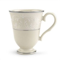 Lenox Pearl Innocence Platinum Banded Ivory China Accent Mug Lenox Pearl Innocence Platinum Banded Ivory China Accent Mug