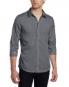 Calvin Klein Sportswear Men's Slim Long Sleeve End On End Poplin Woven