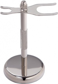 Escali Deluxe Chrome Razor and Brush Stand Escali Deluxe Chrome Razor and Brush Stand