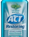 ACT Restoring Mouthwash, Cool Splash Spearmint, 18-Ounce Bottle (Pack of 4)