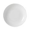 A striking vegetable bowl in pure white porcelain makes an elegant presentation with its clean, simple design and subtle pattern to complement your table setting seamlessly.
