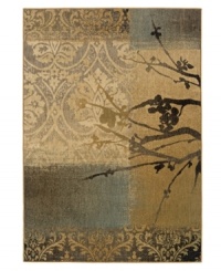 A flourish of florals and a collage of shapes are layered for gorgeous dimension in this stunning area rug from Sphinx. Woven of durable, long nylon fibers that also offer a soft hand, it serves to enliven any space with a rich, luxurious color palette. A flourish of florals and a collage of shapes are layered for gorgeous dimension in this stunning area rug from Sphinx. Woven of durable, long nylon fibers that also offer a soft hand, it serves to enliven any space with a rich, luxurious color palette.