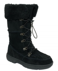 The epitome of warmth. Bearpaw's Kirkwood boots are lined in wool and feature a sheepskin footbed. The epitome of warmth. Bearpaw's Kirkwood boots are lined in wool and feature a sheepskin footbed.