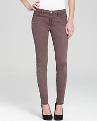 Tailored in a sleek, skinny silhouette, these J Brand jeans are fashioned in a soft, gray hue that works as a neutral. Tailored in a sleek, skinny silhouette, these J Brand jeans are fashioned in a soft, gray hue that works as a neutral.