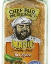 Chef Paul Prudhomme's Magic Seasoning Blends No Salt & No Sugar, Six Spice, 1.9-Ounce