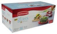 Rubbermaid 8-Piece Glass Food Storage Container Set with Easy Find Lid Rubbermaid 8-Piece Glass Food Storage Container Set with Easy Find Lid