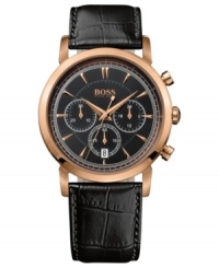An office wardrobe essential in rosy tones: a handsome dress watch from Hugo Boss. An office wardrobe essential in rosy tones: a handsome dress watch from Hugo Boss.