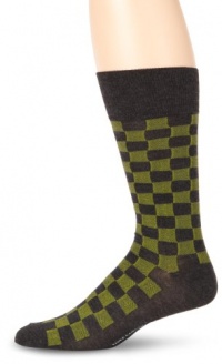 Vince Camuto Men's Twill Gingham Dress Socks