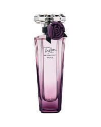 Charming. Mischievous. Desirable.A sexy-sweet blend of raspberry, rose, vanilla and sensual musk for mischievous femininity: Catch my heart if you can!Top Notes: Raspberry, Black currant bud absoluteMiddle Notes: Rose absolute, JasmineBase Notes: Vanilla, MuskThe bottle is inspired by the romantic hour just before midnight, when magic tints the sky a violet hue. An enchanted moment in time, whose every nuance is captured in the faceted bottle of Trésor Midnight Rose. This radiant jewel dressed in a delicate gradation of powdery pink to violet scintillates with multiple reflections. At its neck, a nighttime rose with satiny purple petals has just bloomed under the diamond-cut cap. Charming. Mischievous. Desirable.A sexy-sweet blend of raspberry, rose, vanilla and sensual musk for mischievous femininity: Catch my heart if you can!Top Notes: Raspberry, Black currant bud absoluteMiddle Notes: Rose absolute, JasmineBase Notes: Vanilla, MuskThe bottle is inspired by the romantic hour just before midnight, when magic tints the sky a violet hue. An enchanted moment in time, whose every nuance is captured in the faceted bottle of Trésor Midnight Rose. This radiant jewel dressed in a delicate gradation of powdery pink to violet scintillates with multiple reflections. At its neck, a nighttime rose with satiny purple petals has just bloomed under the diamond-cut cap.