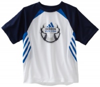 adidas Boys 2-7 Feel The Heat Top, White/Navy, 6