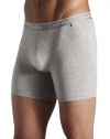 ck one Men's Cotton Stretch Boxer Brief, Grey Heather, Small