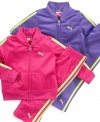 What a sport. She'll be ready and raring to go in this fun jacket and pant set from Puma.