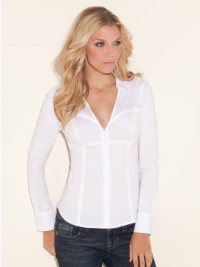 GUESS Kenzie Long-Sleeve Top, TRUE WHITE (MEDIUM) GUESS Kenzie Long-Sleeve Top, TRUE WHITE (MEDIUM)