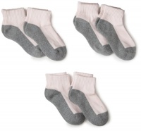 Jefferies Socks Girls 2-6X Sport Quarter Half Cushion 6 Pair Pack Socks