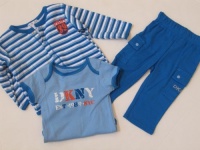 Dkny Sweatsuit Cargo Pants 3-piece Set Baby/boy Size 3-6 Months Blue Dkny Sweatsuit Cargo Pants 3-piece Set Baby/boy Size 3-6 Months Blue