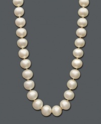 The perfect gift of timeless beauty. This versatile strand of cultured freshwater pearls (11-12 mm) comes in a 14k gold setting. Approximate length: 18 inches. The perfect gift of timeless beauty. This versatile strand of cultured freshwater pearls (11-12 mm) comes in a 14k gold setting. Approximate length: 18 inches.