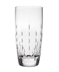 Style and quality go hand-in-hand in the Modern Love crystal double old-fashioned glass, boasting dishwasher-safe durability and a delicate cut motif by Monique Lhuillier.