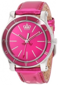 Juicy Couture Women's 1900839 HRH Hot Pink Mirror-Metallic Leather Strap Watch Juicy Couture Women's 1900839 HRH Hot Pink Mirror-Metallic Leather Strap Watch