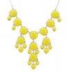 Color Bubble BIB Statement Fashion Necklace - Yellow