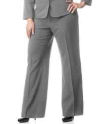 Plus size fashion that values classic tailoring. The chic stretch fabric of these suiting pants from AGB's collection of plus size clothes make them an essential to your office wardrobe. Plus size fashion that values classic tailoring. The chic stretch fabric of these suiting pants from AGB's collection of plus size clothes make them an essential to your office wardrobe.