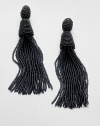 An elegant style with long strands of shiny beads. Glass beadsLength, about 5Clip-on backImported 