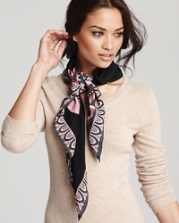 Mixing graphic neutrals with sensational pops of color, this fashion-forward Charlotte Sparre scarf is perfect with basics or brights. Mixing graphic neutrals with sensational pops of color, this fashion-forward Charlotte Sparre scarf is perfect with basics or brights.