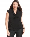 MICHAEL Michael Kors' sleeveless plus size top is an ideal layering piece for jackets and cardigan this season-- it's an Everyday Value! (Clearance)