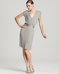 Anne Klein Collection Dianalux Metallic Wrap Dress Anne Klein Collection Dianalux Metallic Wrap Dress