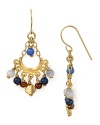 Bohemian style proves positively alluring with these beaded chandelier disc earrings from Lauren Ralph Lauren. This eclectic pair is designed to catch the light and glances.