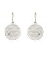 Chill out in icy circles with a frosty sheen. Kenneth Cole New York earrings feature a circular drop accented by round-cut crystals. Set in silver tone mixed metal. Approximate drop: 1-1/4 inches.