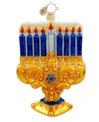 Happy holidays to all. Host a dual celebration this Christmas or start a new Hanukkah tradition with the Marvelous Menorah ornament, handcrafted by Christopher Radko in shimmering glass. Happy holidays to all. Host a dual celebration this Christmas or start a new Hanukkah tradition with the Marvelous Menorah ornament, handcrafted by Christopher Radko in shimmering glass.