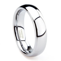 Tungsten Carbide Men's Plain Dome Wedding Band Ring Sz 13.5