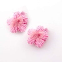 Crystalmood Girls Pink Yarn Flower Fur Hair Clips 2 Piece Set Crystalmood Girls Pink Yarn Flower Fur Hair Clips 2 Piece Set