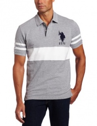 U.S. Polo Assn. Men's Slim Fit Solid Color Block Polo U.S. Polo Assn. Men's Slim Fit Solid Color Block Polo