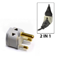 OREI Grounded Universal 2 in 1 Plug Adapter Type M for South Africa & more - High Quality - CE Certified - RoHS Compliant WP-M-GN OREI Grounded Universal 2 in 1 Plug Adapter Type M for South Africa & more - High Quality - CE Certified - RoHS Compliant WP-M-GN