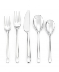 At your service with effortless style, the Rift place setting combines a slender handle and angled tip in stainless steel with the chic polish of Donna Karan Lenox. At your service with effortless style, the Rift place setting combines a slender handle and angled tip in stainless steel with the chic polish of Donna Karan Lenox.