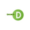 pb travel Leather Initial 'D' Luggage Tag