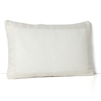 With its contemporary quilted detailing in a versatile ivory hue, this Vera Wang decorative pillow accents your decor with Vera's signature laid back luxury.