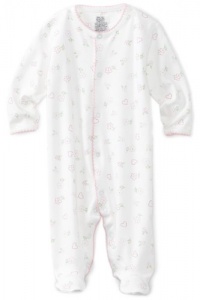 Noa Lily Baby-Girls Newborn Flower Print Footie, White, 9 Months Noa Lily Baby-Girls Newborn Flower Print Footie, White, 9 Months