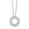 Genuine IceCarats Designer Jewelry Gift Sterling Silver Cz Circle Necklace In 16.00 Inch