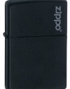 Zippo Logo Black Matte Pocket Lighter