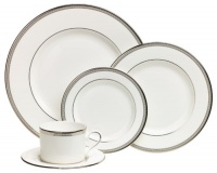 Lenox Murray Hill Platinum-Banded Bone China 5-Piece Place Setting, Service for 1 Lenox Murray Hill Platinum-Banded Bone China 5-Piece Place Setting, Service for 1